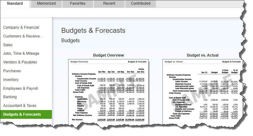 budget and forecast