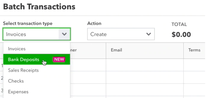 Batch Transactions in QBO